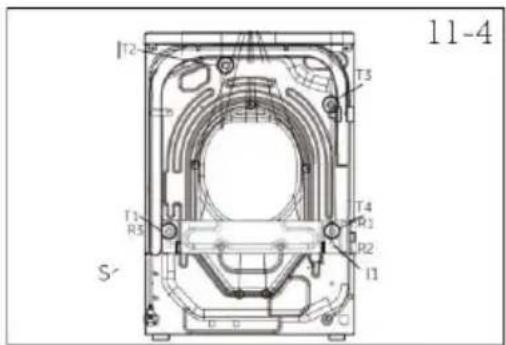 HAIER HW100-BD14L8GNU1 - Rimozione dei bulloni di sicurezza per il trasporto - 1
