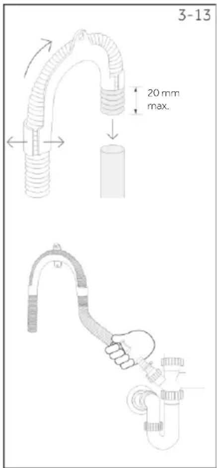 HAIER HW100-BD14L8GNU1 - Fixer le tuyau de vidange au raccord - 1