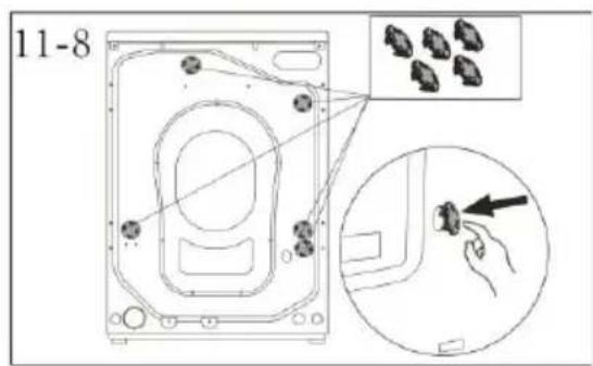 HAIER HW100-BD14L8GNU1 - Entfern der Transportsicherheitsschrauben - 4