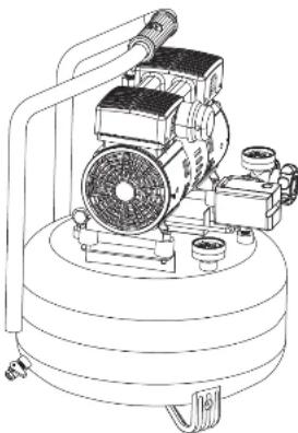 Campbell Hausfeld DC060500 - Compresor silencioso de 6 galones - 1