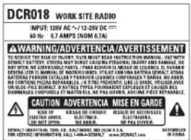 DEWALT DCR018 - REEMPLAZO GratisITO DE LAS ETIQUETAS DE - 1
