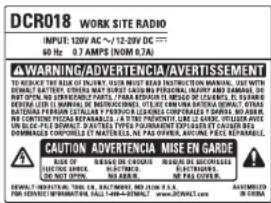 DEWALT DCR018 - DAY MONEY BACK GUARANTEE - 1
