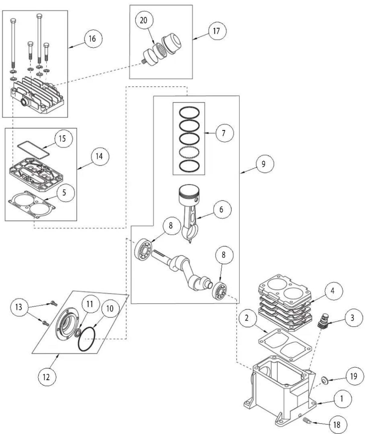 Campbell Hausfeld VT6395 - REPAIR PARTS LIST FOR VT6195 AND VT6395 - 1