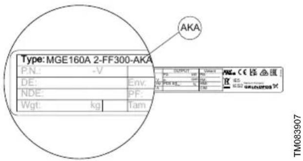 Grundfos NBGE 125-100-200 - Identification du modèle de moteur - 2