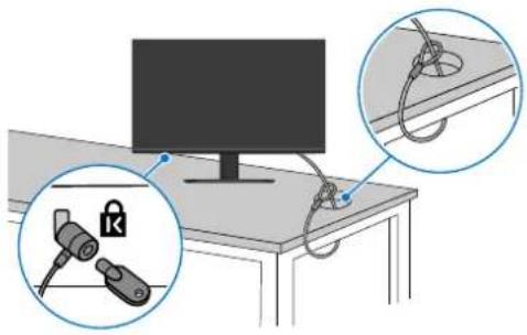 DELL SE2726H - Sécuriser votre moniteur avec le verrou de sécurité Kensington (optionnel) - 1