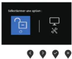 DELL SE2726H - Pour déverrouiller les boutons - 2