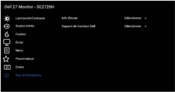 DELL SE2726H - Accéder au menu OSD - 21