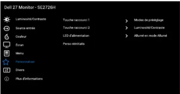 DELL SE2726H - Accéder au menu OSD - 15