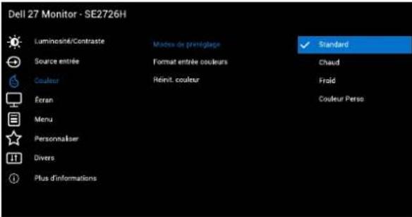 DELL SE2726H - Accéder au menu OSD - 7