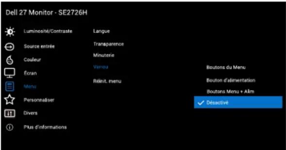 DELL SE2726H - Accéder au menu OSD - 12