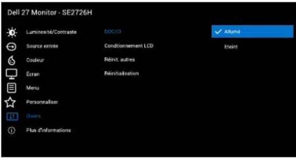 DELL SE2726H - Accéder au menu OSD - 18