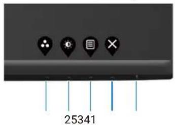 DELL SE2726H - Utilisation des boutons de commande - 1