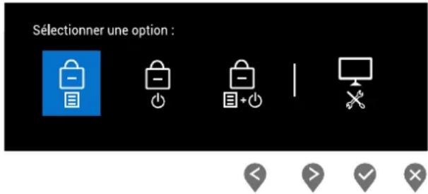 DELL SE2726H - Utilisez le bouton de commande du panneau frontal pour verrouiller les boutons - 2
