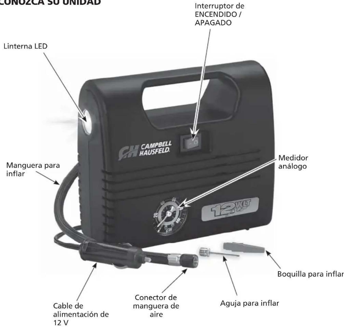 Campbell Hausfeld AF010600 - DIMENSIONES - 1