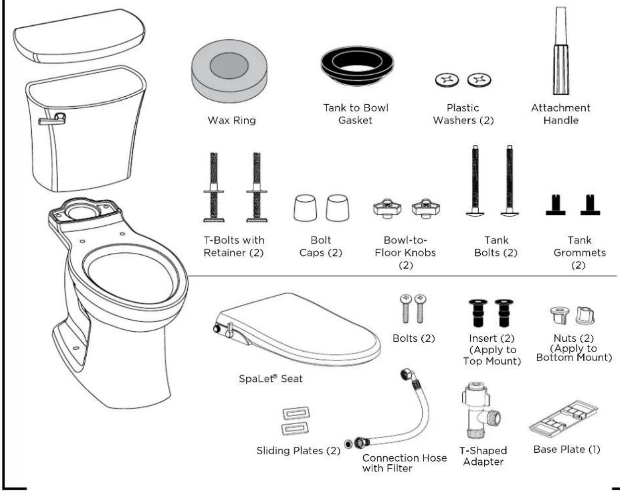 American Standard Aquawash 5900A05G.020 - INSTALLATION PREPARATION - 1