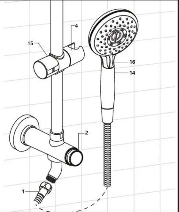 American Standard Spectra 1031332780 - PREPARE LA BARRA DE DUCHA PARA QUITARLA - 1