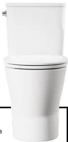 American Standard Cadet 252AA899.020 - Aspirations™ dos piezas con faldon alta silla inodoro con asiento - 1