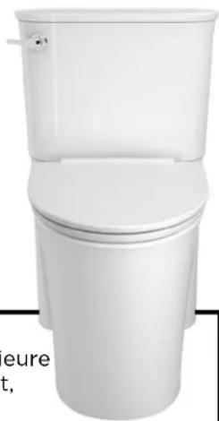 American Standard Estate 240AA704.020 - Deux pièces à hauteur de chaise avec jupe toilettes avec siège - 1