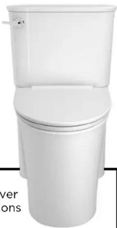 American Standard Estate 240AA704.020 - Two Piece with Chair Height Skirted Toilet with Seat - 1