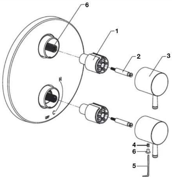 American Standard Serin TU064740.002 - INSTALACIÓN DE LA MANIJA - 1