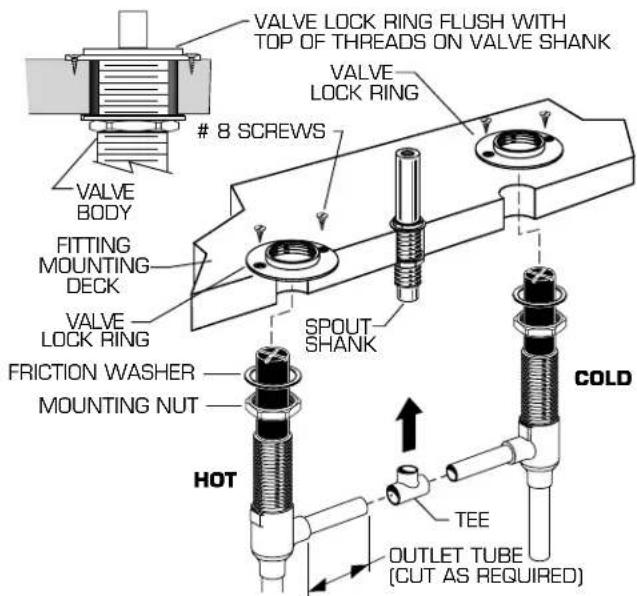 American Standard Colony Soft T975500.002 - MOUNT VALVE BODIES - 1