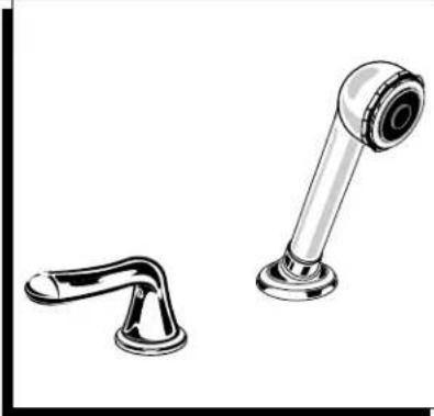 American Standard Colony Soft T975500.002 - COLONY DIVERTER & PERSONAL SHOWER TRIM KIT - 1