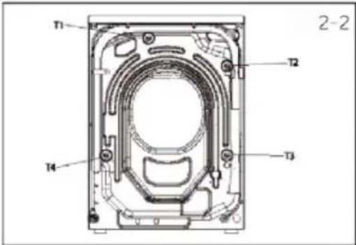 HOOVER HLP 610BL10UH-11 - Démontage des boulons de transport - 2