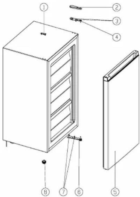 HISENSE MUZ4859E - Reversing the door - 4