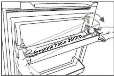 HISENSE MTM5520BE - Retirar e instalar el estante de la puerta - 2