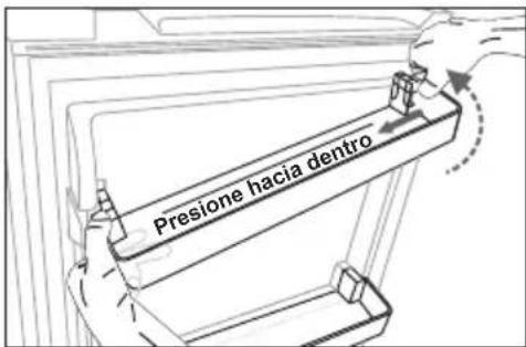 HISENSE MTM5520BE - Retirar e instalar el estante de la puerta - 1