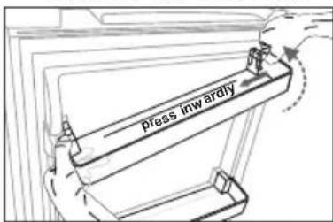 HISENSE MTM5520BE - Remove and install the door shelf - 1
