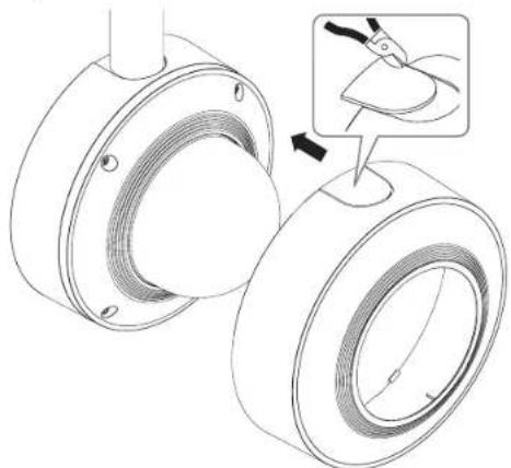 Hanwha Vision XND-8081RF - Application/retrait du couvercle de protection - 2