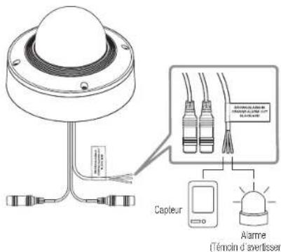 Hanwha Vision XND-8081RF - Connexion au boîtier du port E/S - 1