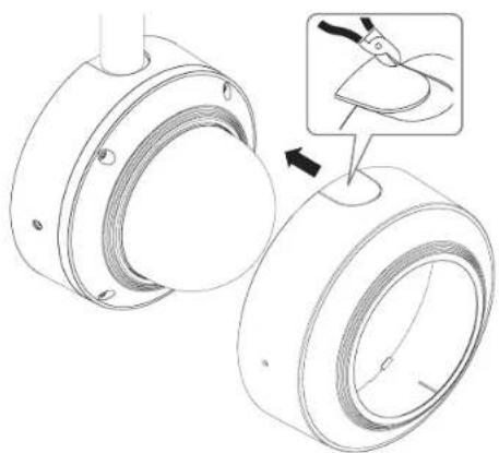 Hanwha Vision XND-8081RF - Application/retrait du couvercle de protection - 2