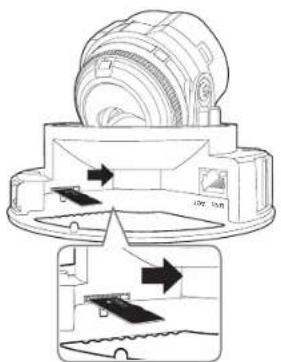 Hanwha Vision XNV-L6080 - Retrait d'une carte mémoire Micro SD - 1