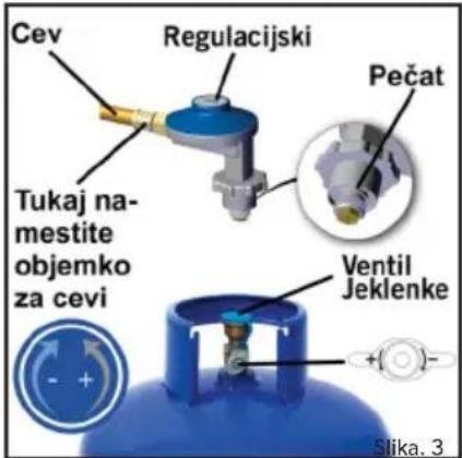 DOMETIC Cadac Safari Chef 30 LP - Priključitev dovoda plina - 1