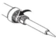 Toolcraft ZD-8962E - Replacing the soldering iron tip - 1