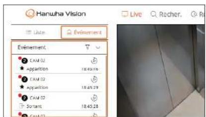 Hanwha Vision PRN-1605B2 - Vérifier la liste des événements - 1