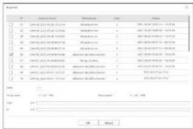 Hanwha Vision PRN-1605B2 - Exemple) Exportation des résultats de la recherche de favoris - 1