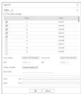 Hanwha Vision PRN-1605B2 - EXPORTATION DE LA VIDÉO PAR CONFIGURATION DE LA SECTION - 1