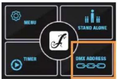 Cameo INSTANT HAZE 1500 T G2 - USTAWIANIE STARTOWEGO ADRESU DMX - 1