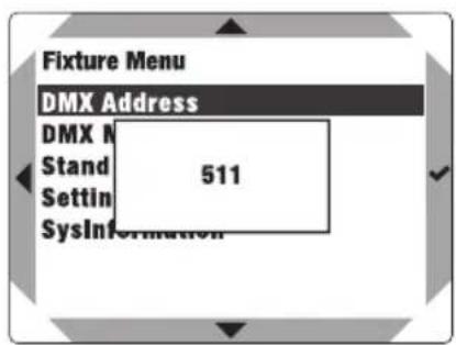 Cameo G4 TW - CONFIGURER L'ADRESSE DE DÉMARRAGE DMX - 2