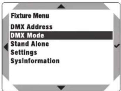 Cameo G4 TW - SELEZIONARE LA MODALITÀ DMX - 1