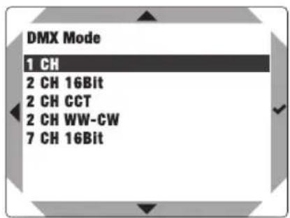 Cameo G4 TW - DMX-BETRIEBSART AUSWÄHLEN - 2