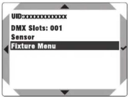 Cameo G4 TW - DEVICE MENU (Fixture Menu): - 1