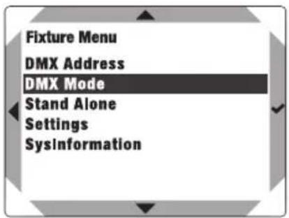 Cameo G4 TW - SÉLECTIONNER LE MODE DMX - 1