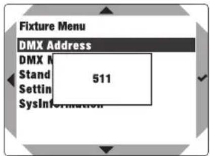 Cameo G4 TW - CONFIGURE DMX START ADDRESS - 2