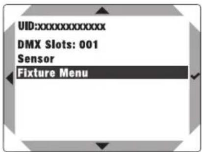 Cameo G4 TW - GERÄTEMENÜ (Fixture Menu): - 1