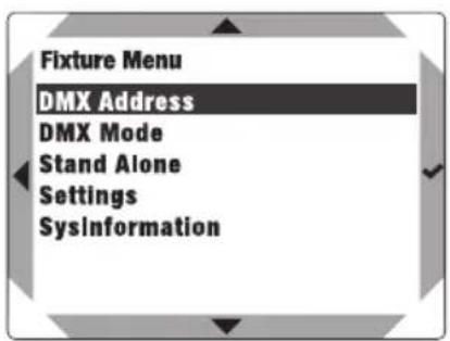 Cameo G4 TW - CONFIGURER L'ADRESSE DE DÉMARRAGE DMX - 1