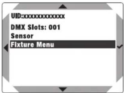 Cameo G4 TW - MENU APPARECCHIO (Fixture menu): - 1